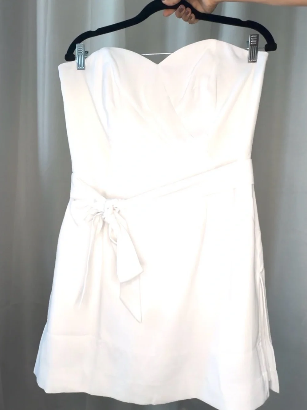 Lilly Pulitzer Kylo Strapless Skirted Romper White Scalloped-Neck Mini Dress - Picture 4 of 9